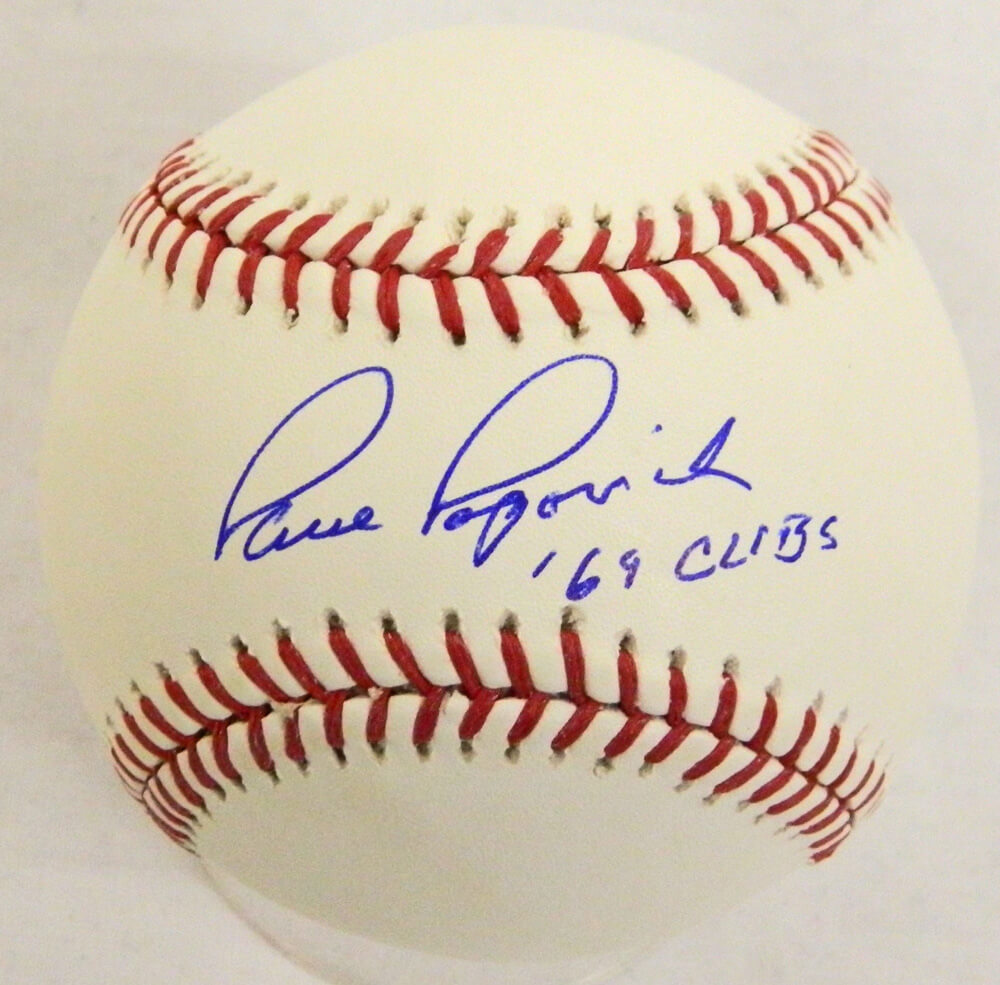 Paul Popovich Signed Official MLB Baseball w/69 Cubs - POPBSB100 - Paul Popovich Signed Official MLB Baseball w/69 Cubs product image