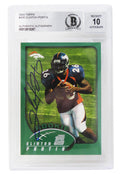 Clinton Portis Signed Denver Broncos 2002 Topps Rookie Card #326 - (Beckett / Auto Grade 10) - PORCAR303 - Clinton Portis Signed Denver Broncos 2002 Topps Rookie Card #326 - (Beckett / Auto Grade 10) product image