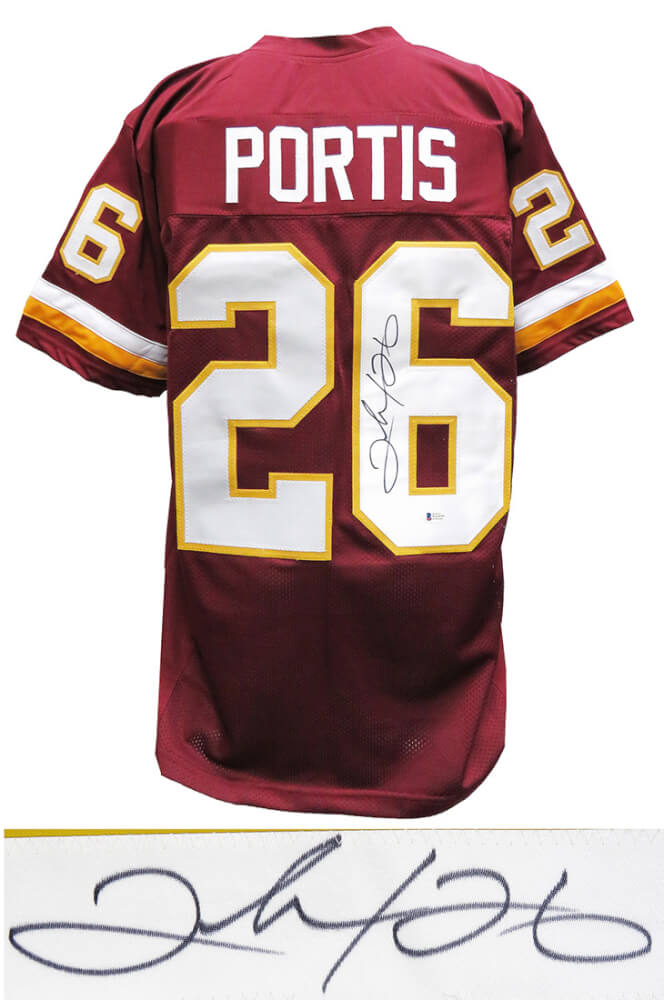 Clinton Portis Signed Maroon Custom Football Jersey (Beckett) - PORJRY302 - Clinton Portis Signed Maroon Custom Football Jersey (Beckett) product image