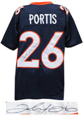 Clinton Portis Signed Navy Custom Jersey - PORJRY303 - Clinton Portis Signed Navy Custom Jersey product image