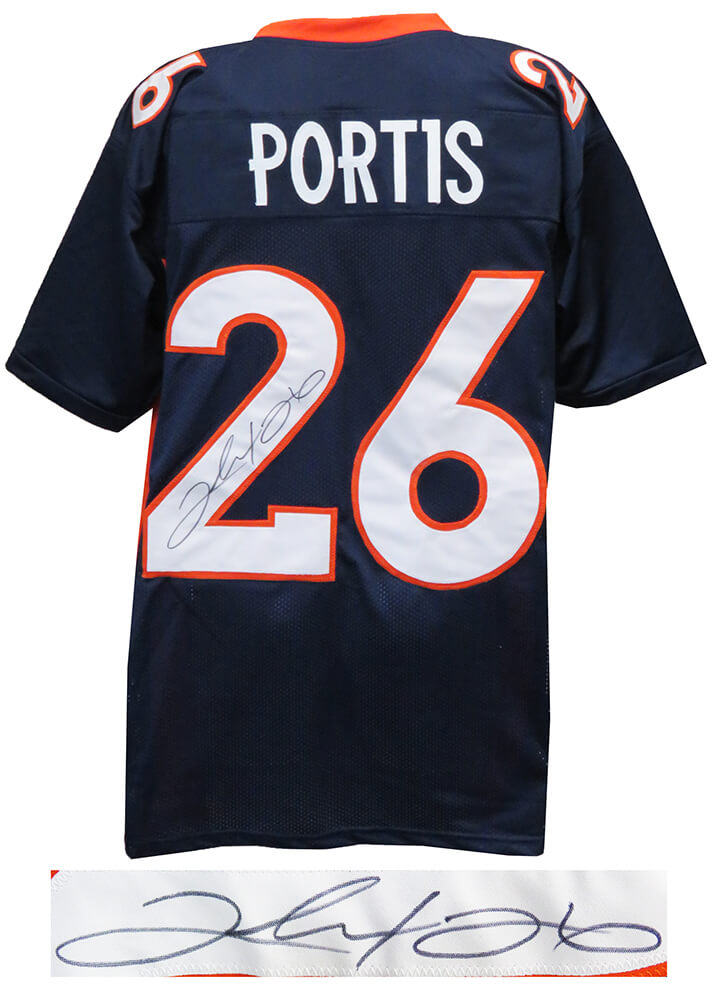 Clinton Portis Signed Navy Custom Jersey - PORJRY303 - Clinton Portis Signed Navy Custom Jersey product image