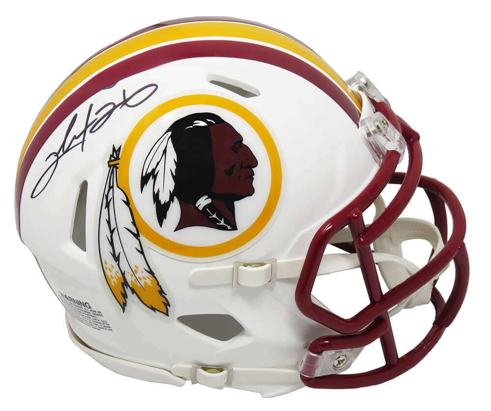 Clinton Portis Signed Washington Redskins Flat White Matte Riddell Speed Mini Helmet - PORMIN302 - Clinton Portis Signed Washington Redskins Flat White Matte Riddell Speed Mini Helmet product image