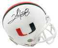 Clinton Portis Signed Miami Hurricanes Riddell Speed Mini Helmet - PORMIN304 - Clinton Portis Signed Miami Hurricanes Riddell Speed Mini Helmet product image