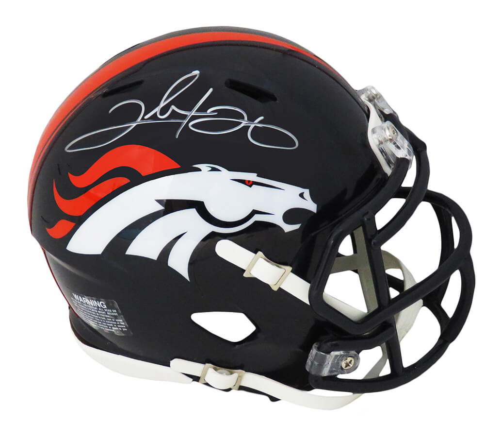 Clinton Portis Signed Denver Broncos Riddell Speed Mini Helmet - PORMIN306 - Clinton Portis Signed Denver Broncos Riddell Speed Mini Helmet product image