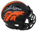 Clinton Portis Signed Broncos Eclipse Black Matte Riddell Speed Mini Helmet (White Ink) - PORMIN311 - Clinton Portis Signed Broncos Eclipse Black Matte Riddell Speed Mini Helmet (White Ink) product image