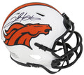 Clinton Portis Signed Denver Broncos Lunar Eclipse White Matte Riddell Speed Mini Helmet - PORMIN312 - Clinton Portis Signed Denver Broncos Lunar Eclipse White Matte Riddell Speed Mini Helmet product image
