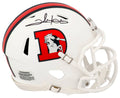 Clinton Portis Signed Denver Broncos 2023 White Alternate Riddell Speed Mini Helmet - PORMIN315 - Clinton Portis Signed Denver Broncos 2023 White Alternate Riddell Speed Mini Helmet product image