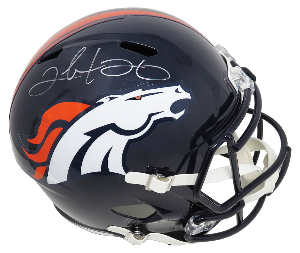 Clinton Portis Signed Denver Broncos Riddell Full Size Speed Replica Helmet - PORREP302 - Clinton Portis Signed Denver Broncos Riddell Full Size Speed Replica Helmet product image