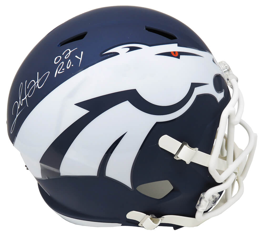 Clinton Portis Signed Denver Broncos AMP Alternate Series Riddell Full Size Speed Replica Helmet w/02 ROY - PORREP303 - Clinton Portis Signed Denver Broncos AMP Alternate Series Riddell Full Size Speed Replica Helmet w/02 ROY product image
