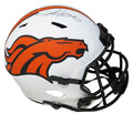 Clinton Portis Signed Denver Broncos Lunar Eclipse White Matte Riddell Full Size Speed Replica Helmet - PORREP305 - Clinton Portis Signed Denver Broncos Lunar Eclipse White Matte Riddell Full Size Speed Replica Helmet product image