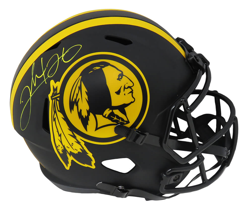 Clinton Portis Signed Washington Redskins Eclipse Black Matte Riddell Full Size Speed Replica Helmet - PORREP309 - Clinton Portis Signed Washington Redskins Eclipse Black Matte Riddell Full Size Speed Replica Helmet product image