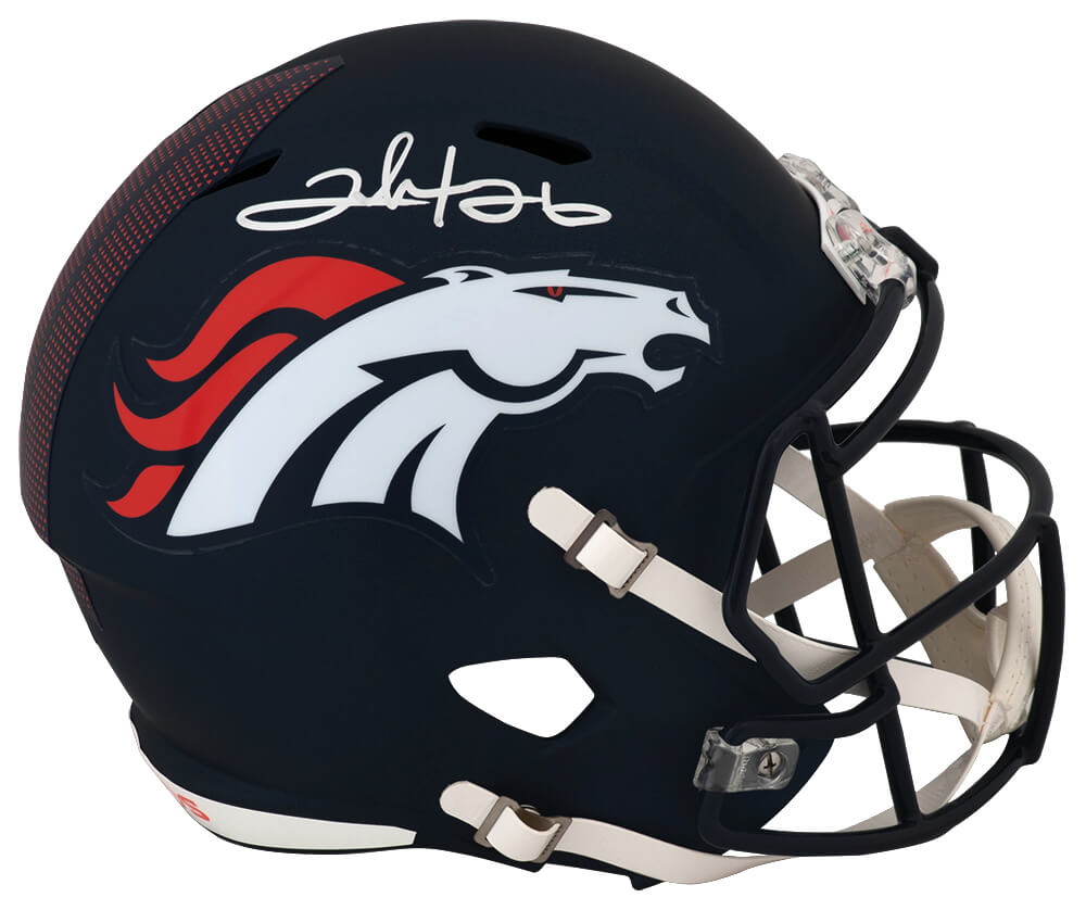 Clinton Portis Signed Denver Broncos Current Style Riddell Full Size Speed Replica Helmet - PORREP315 - Clinton Portis Signed Denver Broncos Current Style Riddell Full Size Speed Replica Helmet product image