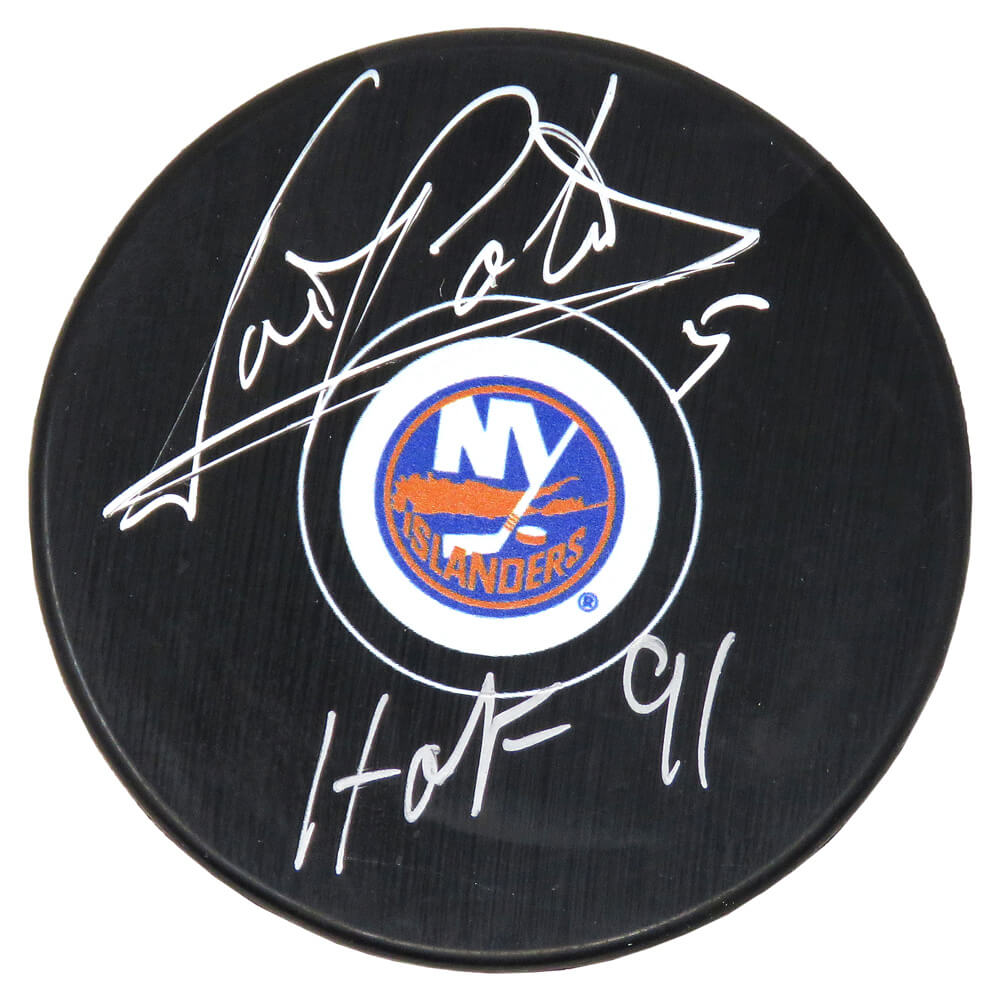 Denis Potvin Signed New York Islanders Logo Hockey Puck w/HOF'91 - POTPUC400 - Denis Potvin Signed New York Islanders Logo Hockey Puck w/HOF'91 product image