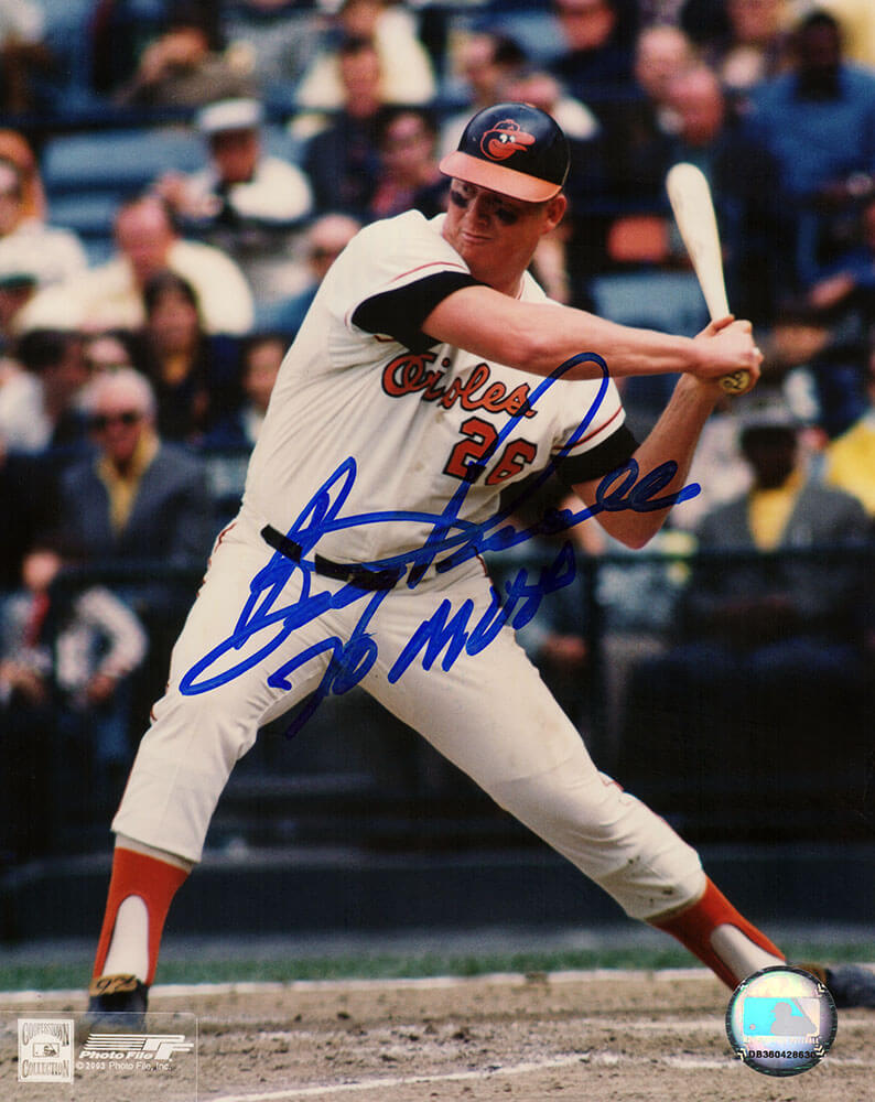 Boog Powell Signed Baltimore Orioles Batting Action 8x10 Photo w/70 MVP - POW08P101TW - Boog Powell Signed Baltimore Orioles Batting Action 8x10 Photo w/70 MVP product image