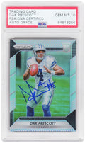 Dak Prescott Signed Dallas Cowboys 2016 Panini Prizm Football Rookie Card #231 (PSA Encapsulated - Auto Grade 10) - PRECAR300 - Dak Prescott Signed Dallas Cowboys 2016 Panini Prizm Football Rookie Card #231 (PSA Encapsulated - Auto Grade 10) product image