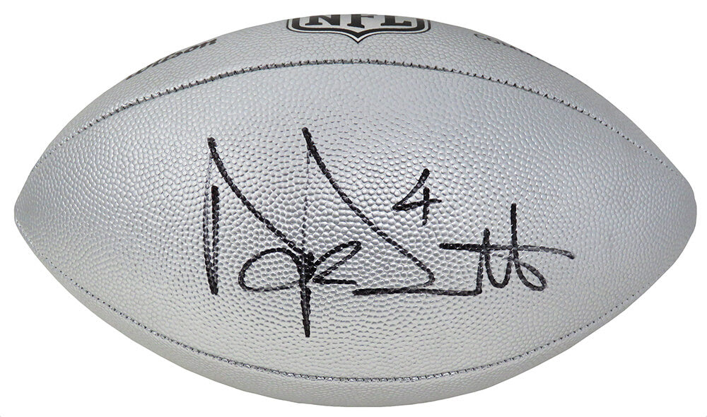 Dak Prescott Signed Wilson Duke Silver Metallic NFL Full Size Replica Football - PREFTB301 - Dak Prescott Signed Wilson Duke Silver Metallic NFL Full Size Replica Football product image