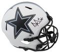 Dak Prescott Signed Dallas Cowboys Lunar Eclipse White Matte Riddell Full Size Speed Replica Helmet - PREREP302 - Dak Prescott Signed Dallas Cowboys Lunar Eclipse White Matte Riddell Full Size Speed Replica Helmet product image