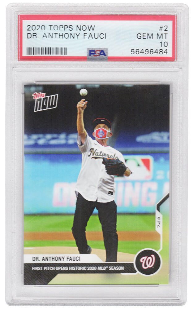 Dr Anthony Fauci 2020 Topps Now Opening Day (Nationals vs Yankees) Trading Card #2 - (PSA 10 GEM MINT) - PS1AF20T2 - Dr Anthony Fauci 2020 Topps Now Opening Day (Nationals vs Yankees) Trading Card #2 - (PSA 10 GEM MINT) product image