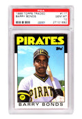 Barry Bonds (Pittsburgh Pirates) 1986 Topps Traded Baseball #11T RC Rookie Card - PSA 10 GEM MINT (Silver Label) - PS1BB86T3 - Barry Bonds (Pittsburgh Pirates) 1986 Topps Traded Baseball #11T RC Rookie Card - PSA 10 GEM MINT (Silver Label) product image