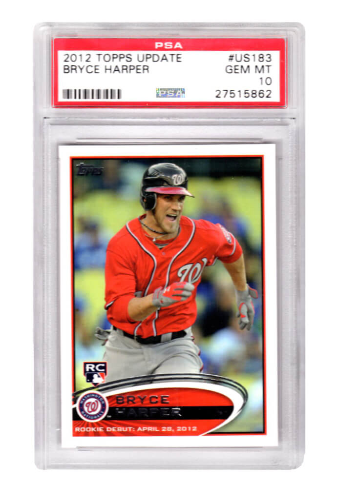 Bryce Harper (Washington Nationals) 2012 Topps Update Baseball #US183 RC Rookie Card - PSA 10 GEM MINT (Silver Label) - PS1BH12T3 - Bryce Harper (Washington Nationals) 2012 Topps Update Baseball #US183 RC Rookie Card - PSA 10 GEM MINT (Silver Label) product image