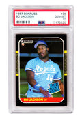 Bo Jackson (Kansas City Royals) 1987 Donruss Baseball #35 RC Rated Rookie Card - PSA 10 GEM MINT (New Label) - PS1BJ87D2 - Bo Jackson (Kansas City Royals) 1987 Donruss Baseball #35 RC Rated Rookie Card - PSA 10 GEM MINT (New Label) product image