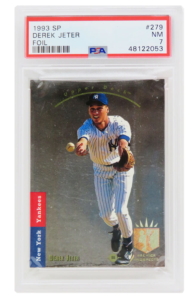 Derek Jeter (New York Yankees) 1993 SP Foil Baseball RC Rookie Card #279 (PSA 7 NM) (I) - PS1DJ93FI - Derek Jeter (New York Yankees) 1993 SP Foil Baseball RC Rookie Card #279 (PSA 7 NM) (I) product image