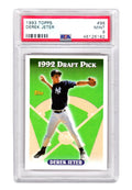 Derek Jeter (New York Yankees) 1993 Topps Baseball #98 RC Rookie Card - PSA 9 MINT - PS1DJ93T1 - Derek Jeter (New York Yankees) 1993 Topps Baseball #98 RC Rookie Card - PSA 9 MINT product image
