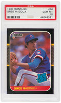 Greg Maddux (Chicago Cubs) 1987 Donruss Baseball #36 RC Rated Rookie Card - PSA 10 GEM MINT (Silver Label) - PS1GM87D2 - Greg Maddux (Chicago Cubs) 1987 Donruss Baseball #36 RC Rated Rookie Card - PSA 10 GEM MINT (Silver Label) product image