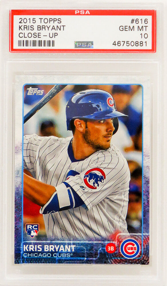 Kris Bryant (Chicago Cubs) 2015 Topps Close-Up Baseball #616 RC Rookie Card - PSA 10 GEM MINT - PS1KB15T1 - Kris Bryant (Chicago Cubs) 2015 Topps Close-Up Baseball #616 RC Rookie Card - PSA 10 GEM MINT product image