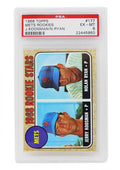 Nolan Ryan / Jerry Koosman (New York Mets) 1968 Topps Baseball #177 RC Rookie Card - PSA 6 (C) - PS1NR68TC - Nolan Ryan / Jerry Koosman (New York Mets) 1968 Topps Baseball #177 RC Rookie Card - PSA 6 (C) product image