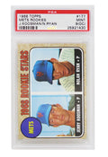 Nolan Ryan / Jerry Koosman (New York Mets) 1968 Topps Baseball #177 RC Rookie Card - PSA 9 OC (Silver Label) (E) - PS1NR68TE - Nolan Ryan / Jerry Koosman (New York Mets) 1968 Topps Baseball #177 RC Rookie Card - PSA 9 OC (Silver Label) (E) product image