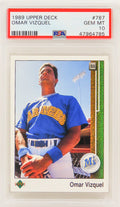 Omar Vizquel (Seattle Mariners) 1989 Upper Deck Baseball #787 RC Rookie Card - PSA 10 GEM MINT - PS1OV89U1 - Omar Vizquel (Seattle Mariners) 1989 Upper Deck Baseball #787 RC Rookie Card - PSA 10 GEM MINT product image