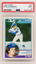 Ryne Sandberg (Chicago Cubs) 1983 Topps Baseball #83 RC Rookie Card - PSA 9 MINT (New Label) - PS1RS83T2 - Ryne Sandberg (Chicago Cubs) 1983 Topps Baseball #83 RC Rookie Card - PSA 9 MINT (New Label) product image