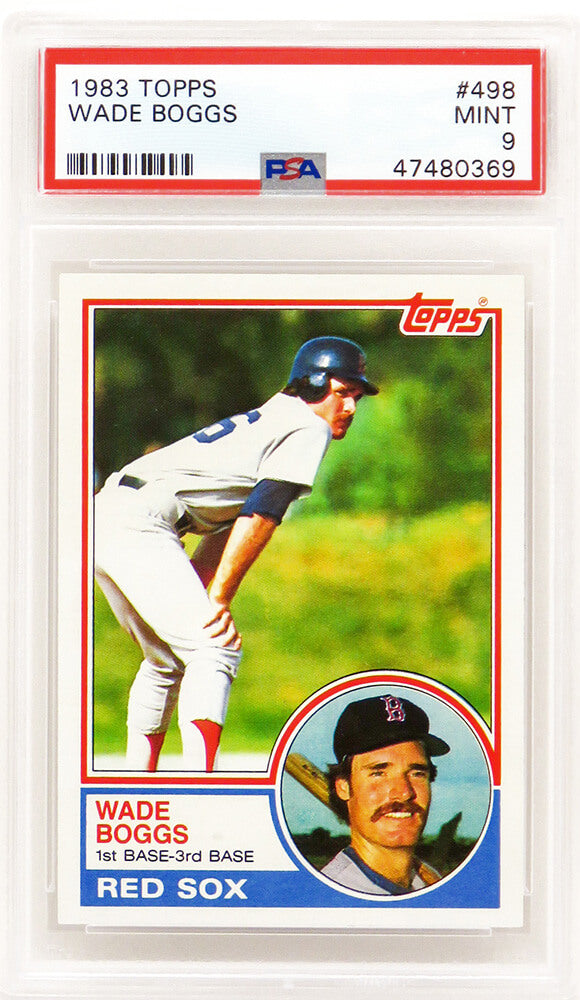 Wade Boggs (Boston Red Sox) 1983 Topps Baseball #498 RC Rookie Card - PSA 9 MINT - PS1WB83T1 - Wade Boggs (Boston Red Sox) 1983 Topps Baseball #498 RC Rookie Card - PSA 9 MINT product image