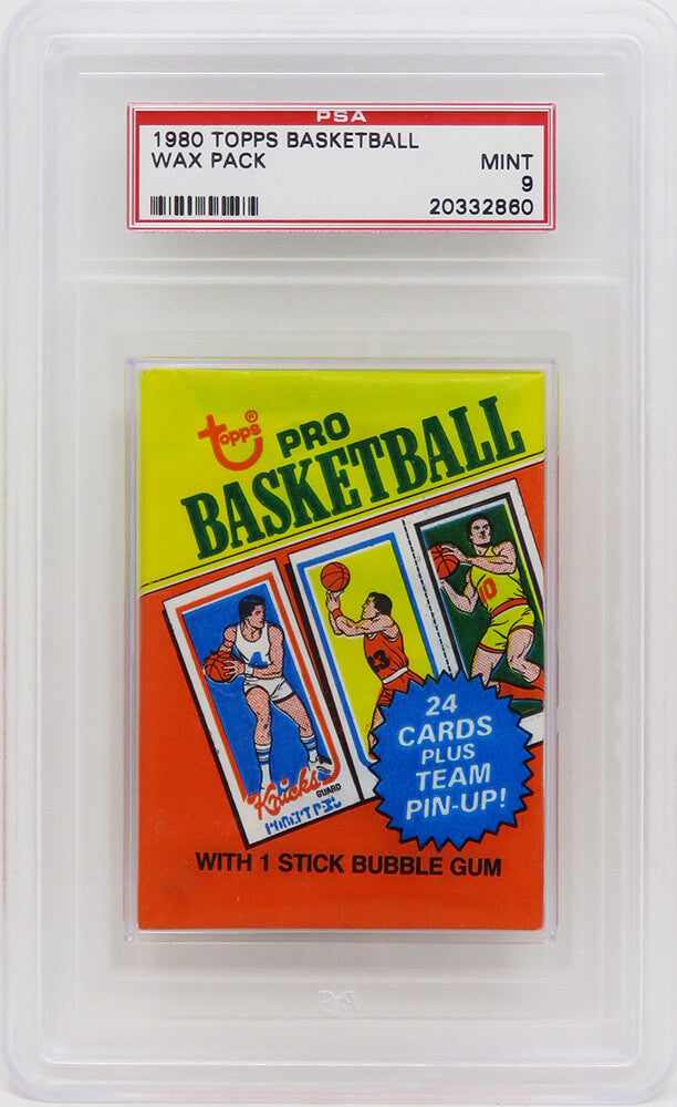 1980 Topps Basketball Unopened Original Wax Pack - (Encapsulated / Graded PSA 9) (Magic/Bird RC??) - PS280TPP9 - 1980 Topps Basketball Unopened Original Wax Pack - (Encapsulated / Graded PSA 9) (Magic/Bird RC??) product image