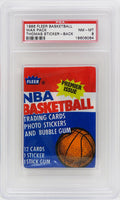 1986 Fleer Basketball Wax Pack - (Encapsulated / Graded PSA 8) (Isiah Thomas RC Sticker On Back) (Michael Jordan RC??) - PS286FTS8 - 1986 Fleer Basketball Wax Pack - (Encapsulated / Graded PSA 8) (Isiah Thomas RC Sticker On Back) (Michael Jordan RC??) product image
