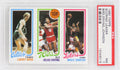 Larry Bird, Magic Johnson & Julius Erving 1980 Topps Scoring Leader RC Card (PSA 7 NM)(B) - PS2BJ80T2 - Larry Bird, Magic Johnson & Julius Erving 1980 Topps Scoring Leader RC Card (PSA 7 NM)(B) product image