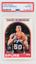 David Robinson (San Antonio Spurs) 1989 Hoops Basketball #310 RC Rookie Card - PSA 10 GEM MINT - PS2DR89H1 - David Robinson (San Antonio Spurs) 1989 Hoops Basketball #310 RC Rookie Card - PSA 10 GEM MINT product image