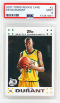 Kevin Durant (Seattle Supersonics) 2007 Topps Basketball #2 RC Rookie Card - PSA 9 MINT - PS2KD07T1 - Kevin Durant (Seattle Supersonics) 2007 Topps Basketball #2 RC Rookie Card - PSA 9 MINT product image