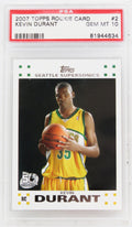 Kevin Durant (Seattle Supersonics) 2007 Topps Basketball #2 RC Rookie Card - PSA 10 GEM MINT - PS2KD07T2 - Kevin Durant (Seattle Supersonics) 2007 Topps Basketball #2 RC Rookie Card - PSA 10 GEM MINT product image