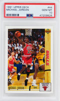 Michael Jordan (Chicago Bulls) 1991 Upper Deck Basketball #44 Card - PSA 10 GEM MINT (New Label) - PS2MJ91U2 - Michael Jordan (Chicago Bulls) 1991 Upper Deck Basketball #44 Card - PSA 10 GEM MINT (New Label) product image