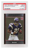 Adrian Peterson (Minnesota Vikings) 2007 Bowman Chrome #BC65 RC Rookie Card - PSA 10 GEM MINT - PS3AP07B1 - Adrian Peterson (Minnesota Vikings) 2007 Bowman Chrome #BC65 RC Rookie Card - PSA 10 GEM MINT product image