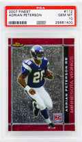 Adrian Peterson (Minnesota Vikings) 2007 Topps Finest Football #112 RC Rookie Card - PSA 10 GEM MINT (Silver Label) - PS3AP07F2 - Adrian Peterson (Minnesota Vikings) 2007 Topps Finest Football #112 RC Rookie Card - PSA 10 GEM MINT (Silver Label) product image