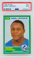 Barry Sanders (Detroit Lions) 1989 Score Football #257 RC Rookie Card - PSA 9 MINT (New Label) - PS3BS89S2 - Barry Sanders (Detroit Lions) 1989 Score Football #257 RC Rookie Card - PSA 9 MINT (New Label) product image