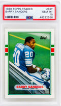 Barry Sanders (Detroit Lions) 1989 Topps Traded Football #83T RC Rookie Card - PSA 10 GEM MINT (New Label) - PS3BS89T2 - Barry Sanders (Detroit Lions) 1989 Topps Traded Football #83T RC Rookie Card - PSA 10 GEM MINT (New Label) product image