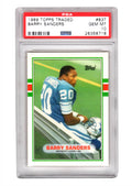 Barry Sanders (Detroit Lions) 1989 Topps Traded Football #83T RC Rookie Card - PSA 10 GEM MINT (Silver Label) - PS3BS89T3 - Barry Sanders (Detroit Lions) 1989 Topps Traded Football #83T RC Rookie Card - PSA 10 GEM MINT (Silver Label) product image