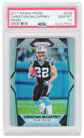 Christian McCaffrey (Carolina Panthers) 2017 Panini Prizm Football #249 Prizm RC Rookie Card - PSA 10 GEM MINT (New Label) - PS3CM17P3 - Christian McCaffrey (Carolina Panthers) 2017 Panini Prizm Football #249 Prizm RC Rookie Card - PSA 10 GEM MINT (New Label) product image
