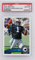 Cam Newton (Carolina Panthers) 2011 Topps Football #200 RC Rookie Card - PSA 10 GEM MINT - PS3CN11T1 - Cam Newton (Carolina Panthers) 2011 Topps Football #200 RC Rookie Card - PSA 10 GEM MINT product image