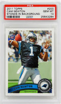 Cam Newton (Carolina Panthers) 2011 Topps Football #200 RC Rookie Card - PSA 10 GEM MINT (Silver Label) - PS3CN11T3 - Cam Newton (Carolina Panthers) 2011 Topps Football #200 RC Rookie Card - PSA 10 GEM MINT (Silver Label) product image