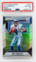 Dak Prescott (Dallas Cowboys) 2016 Panini Prizm Football #231 Flash Prizm RC Rookie Card - PSA 10 GEM MINT - PS3DP16P2 - Dak Prescott (Dallas Cowboys) 2016 Panini Prizm Football #231 Flash Prizm RC Rookie Card - PSA 10 GEM MINT product image